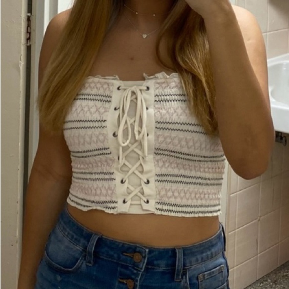 Aeropostale Lace-Up Crop Top